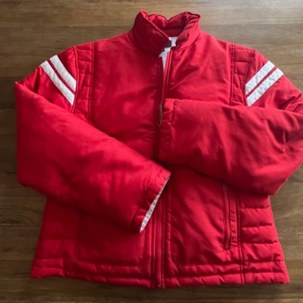 Xtreme Air Puffer Jacket‎ Youth Large Red White DOWN & Feather Layer